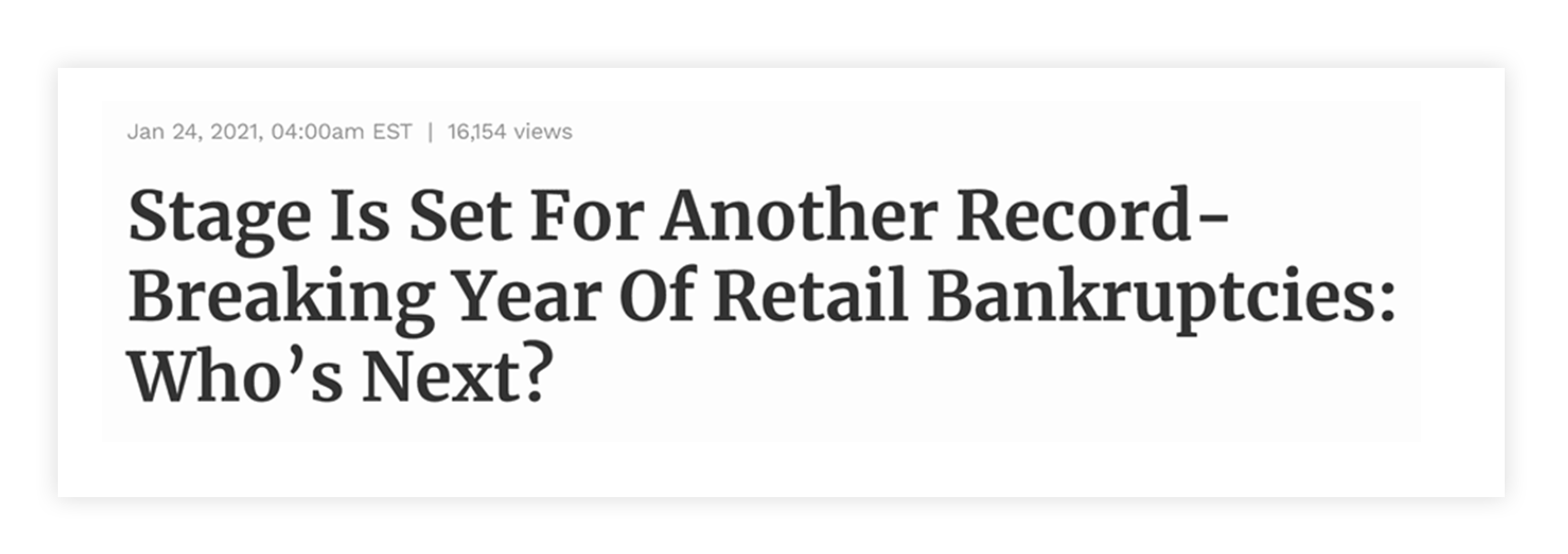 Stage is Set for Another Record-Breaking Year of Retail Bankruptcies: Who’s Next?