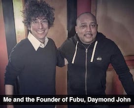 Me and the Founder of Fubu, Daymond John